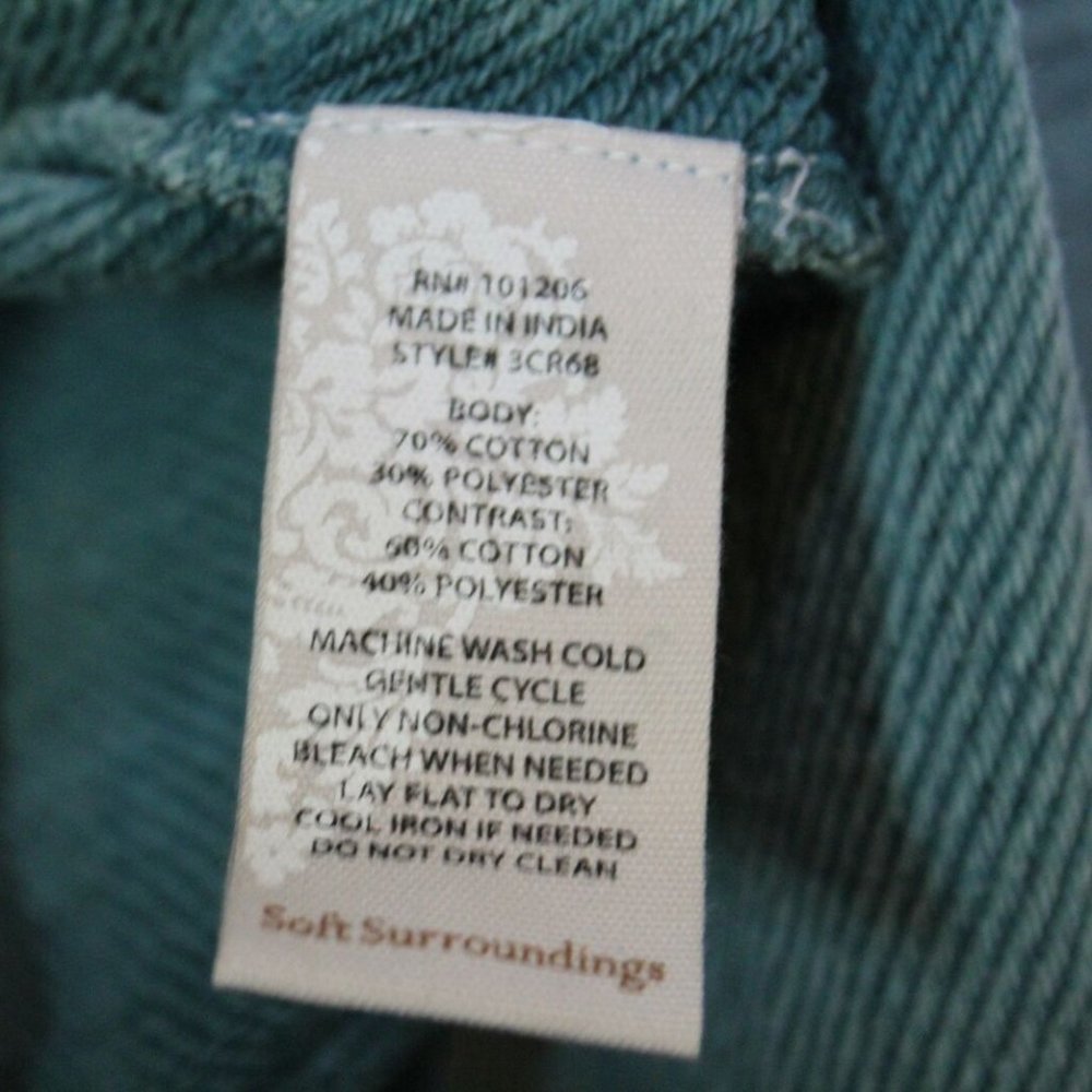 Soft Surroundings Thermal Duster Long Cardigan Green Size PS Petite S H12771 - Picture 13 of 16